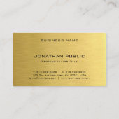 洗練されたブラック金ゴールドプロフェッショナルテンプレート 名刺 (裏面)
