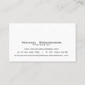 洗練されたブラック金ゴールド白スタイリッシュ 名刺 (裏面)