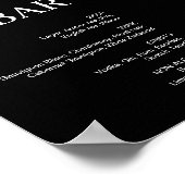洗練されたブラック ウェディング バー サイン (角)
