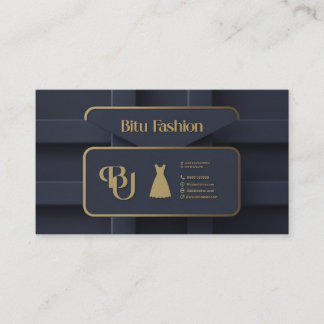 洗練されたブラック&ホワイトとペッパーピンクアセン 名刺