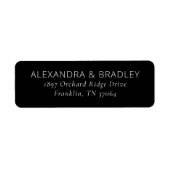 洗練されたブラック ミニマル ラベル (正面)