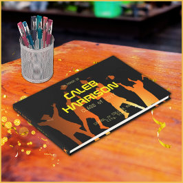 洗練されたブラック モダン テクノロジー 卒業 ゲストブック