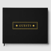 洗練されたブラック 10.5"x8.25" ゲストブック あらゆる特別な (正面)