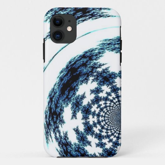 洗練されたブルーのフラクタルデザイン Case-Mate iPhoneケース (裏面)
