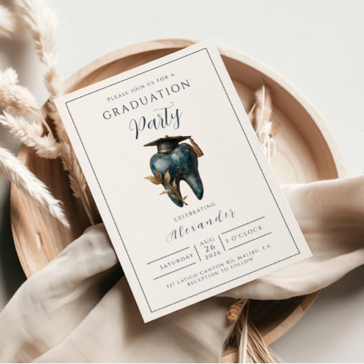 洗練されたブルートゥースラウレル卒業 招待状