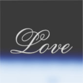 洗練されたブルーブラック結婚ラブ シール (正面)