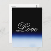 洗練されたブルーブラック結婚ラブ ポストカード (正面/裏面)