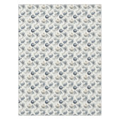 洗練されたブルーベージュ&金ゴールドクリスマス テーブルクロス (正面)