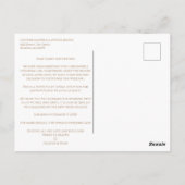 洗練されたブルー金ゴールド冬の雪結婚片 ポストカード (裏面)