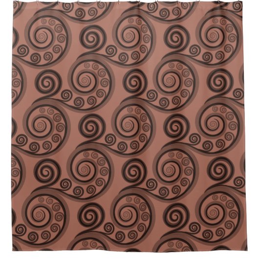 洗練されたブロンズのカーリースワーズシャワーカーテン シャワーカーテン (正面)