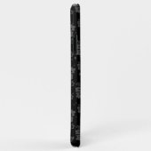 洗練されたプレーンブラックミュートされたフローラ Case-Mate iPhoneケース (裏面/右)