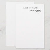 洗練されたプロフェッショナルなホワイト ビジネス カード (正面/裏面)