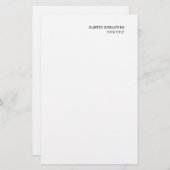 洗練されたプロフェッショナルなホワイト ビジネス カード (正面/裏面)