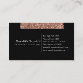 洗練されたプロフェッショナルバラ金ゴールドマーブルカスタム 名刺 (裏面)