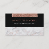 洗練されたプロフェッショナルバラ金ゴールドマーブルカスタム 名刺 (正面)