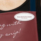 洗練されたプロフェッショナルホワイトノウハウ楕円 名札