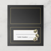 洗練されたベガスカジノブラック金ゴールドハートテーブル プレイスカード (外部開封)