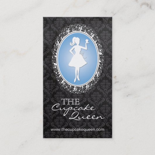 洗練されたベーカリー及びカップケーキの名刺 名刺 (正面)