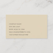 洗練されたベージュカルシブ文字 名刺 (裏面)
