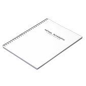 洗練されたホワイトブラック男らしカスタム ノートブック (左側)