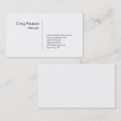 洗練されたホワイトマネージャの名刺 名刺 (正面/裏面)