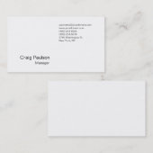 洗練されたホワイトマネージャの名刺 名刺 (正面/裏面)