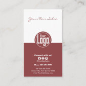 洗練されたホワイト&スモーキートパズヘアサロンロイヤリティ&スパ 予約カード (正面)