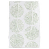 洗練されたボホグリーンマンダラ抱き枕 ミディアムペーパーバッグ (裏面)