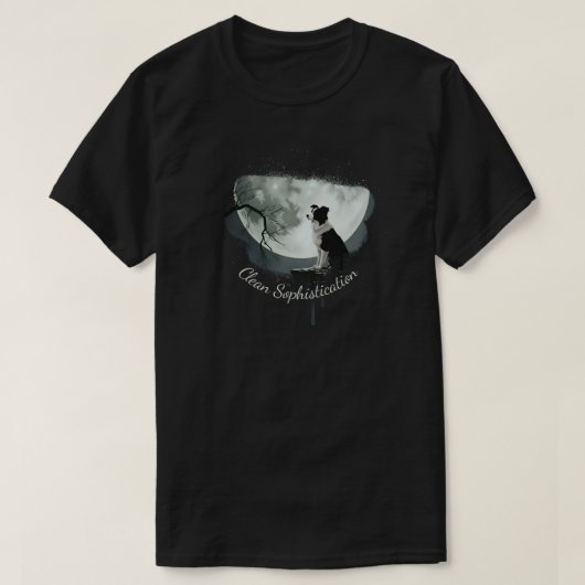 洗練されたボーダーコリー Tシャツ (デザイン正面)