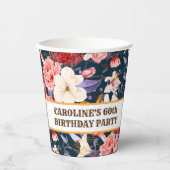 洗練されたボーホー フラワーパーティー 紙コップ (正面)