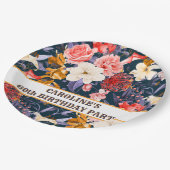 洗練されたボーホー フラワープレート ペーパープレート (アングル)