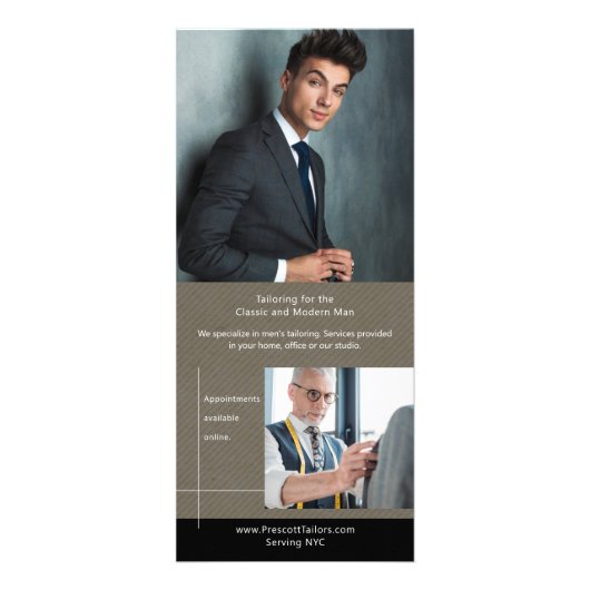 洗練されたマーケティングラックカード ラックカード (裏面)