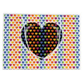 洗練されたミニマム レインボーハート ラージペーパーバッグ (裏面)