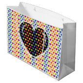 洗練されたミニマム レインボーハート ラージペーパーバッグ (裏面アングル)