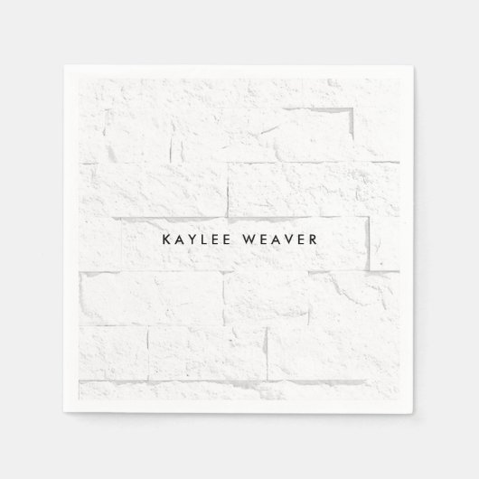 洗練されたミニマリストウォールブリックプロフェッショナル スタンダードカクテルナプキン (正面)