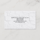 洗練されたミニマリストウォールブリックプロフェッショナル 名刺 (裏面)