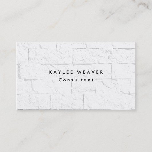 洗練されたミニマリストウォールブリックプロフェッショナル 名刺 (正面)