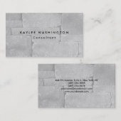 洗練されたミニマリストグレーウォールプロフェッショナル 名刺 (正面/裏面)