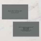 洗練されたミニマリストニッケルグレープロフェッショナル 名刺 (正面/裏面)