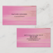 洗練されたミニマリストピンクパターンプロフェッショナル 名刺 (正面/裏面)