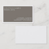 洗練されたミニマリストプレーントレンディーブラウンモダン 名刺 (正面/裏面)