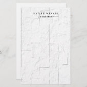 洗練されたミニマリスト壁レンガプロフェッショナル 便箋 (正面/裏面)