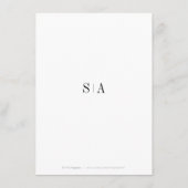 洗練されたミニマルなウェディングの詳細カード エンクロージャーカード (裏面)