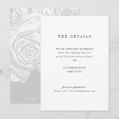 洗練されたミニマルなウェディングの詳細カード エンクロージャーカード (正面/裏面)