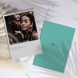 洗練されたミニマルな写真付きSave the Dateカード セーブザデート