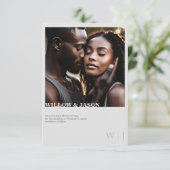 洗練されたミニマルな写真付きSave the Date セーブザデート (スタンド正面)