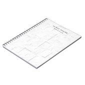 洗練されたミニマルな壁レンガのプロフェッショナル ノートブック (左側)