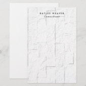 洗練されたミニマルな壁レンガのプロフェッショナル 便箋 (正面/裏面)