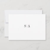 洗練されたミニマルな結婚式のQRコード 出欠カード (裏面)