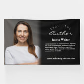 洗練されたミニマルな著者紹介の画像とプロフィール 横断幕 (横)